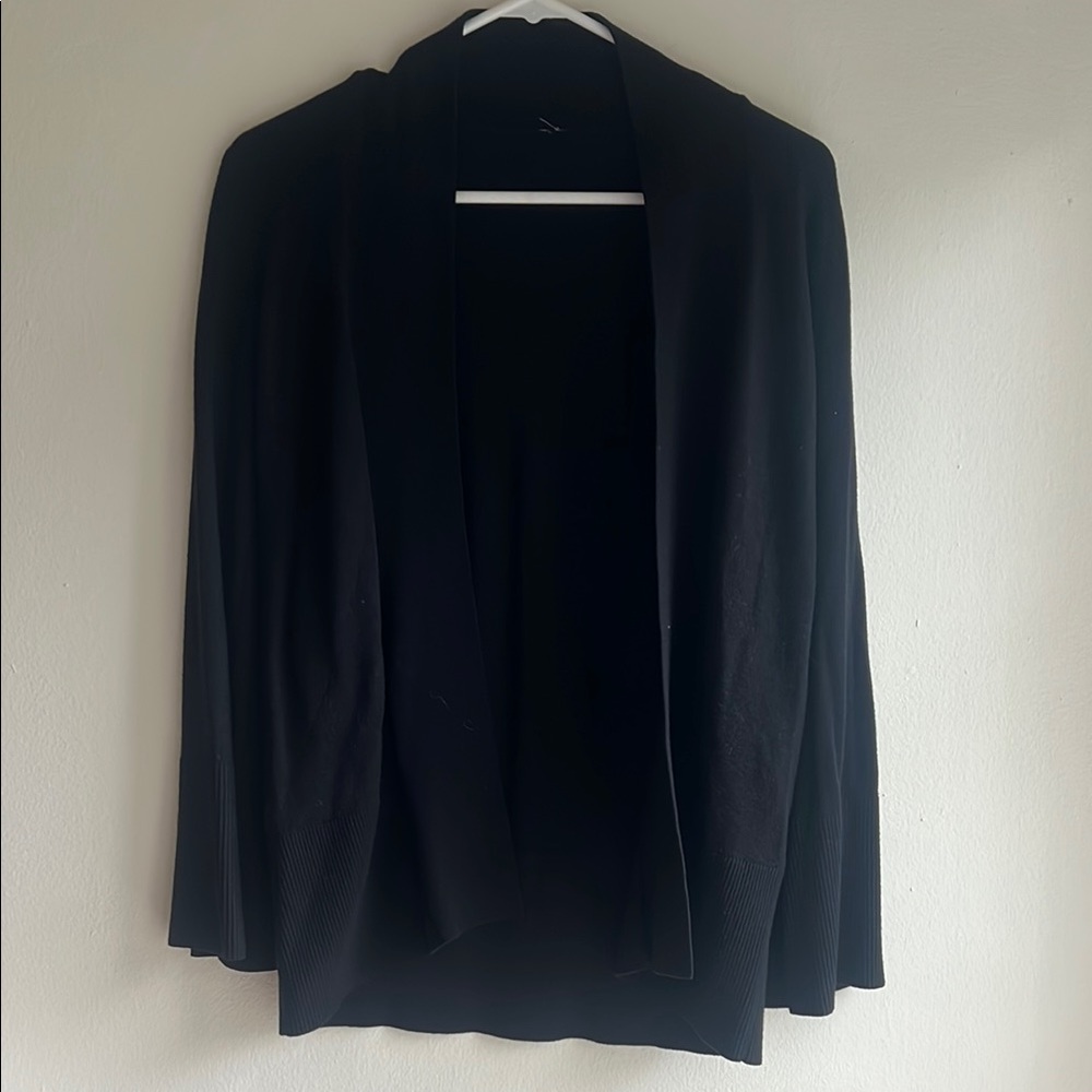 Black Open Front Cardigan